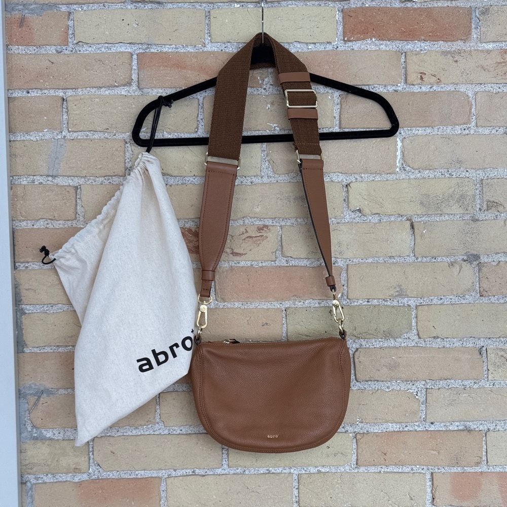 New Brown Leather Crossbody Bag